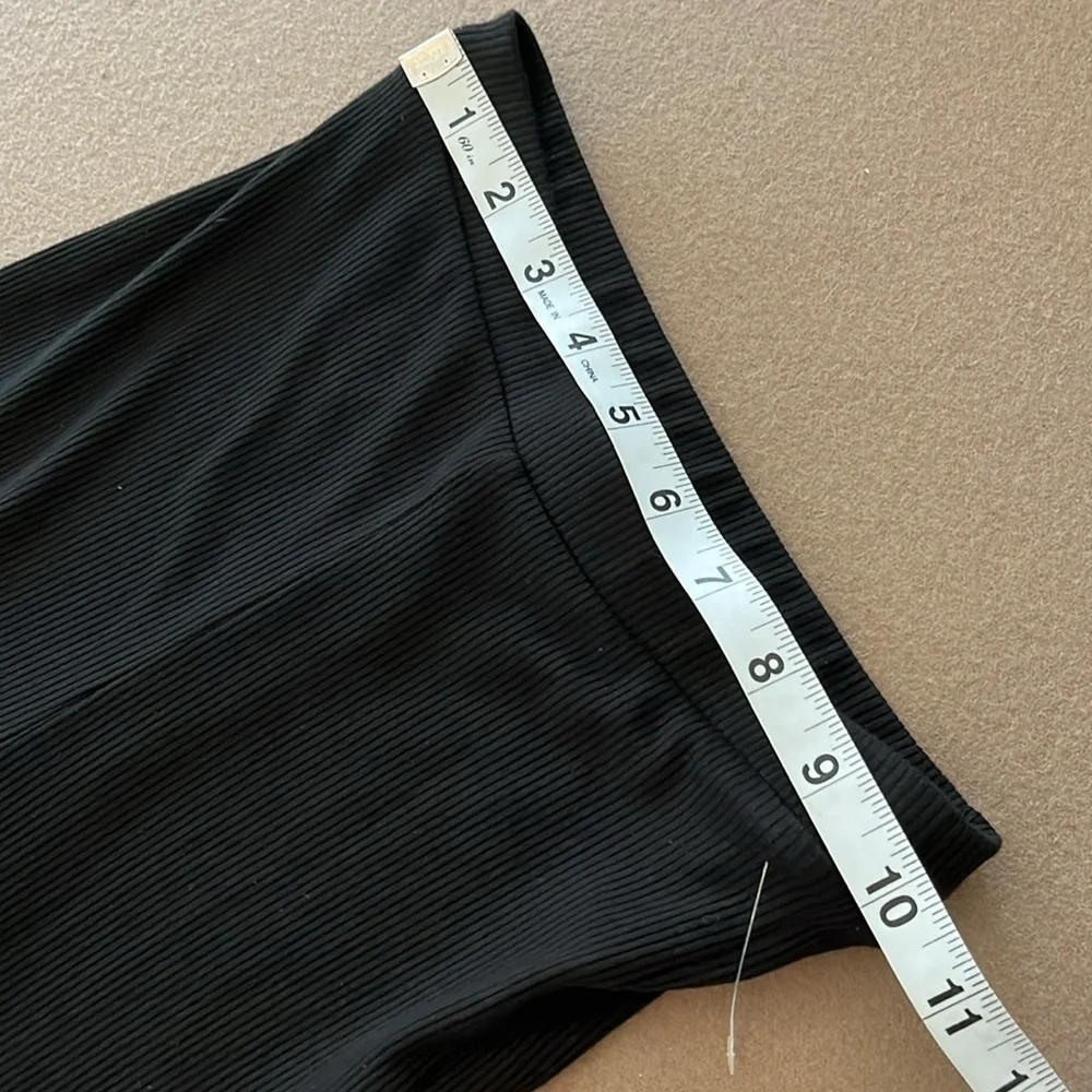 NAKED WARDROBE MICRO RIBBED LOUNGE LEGGING BLACK- Size XS